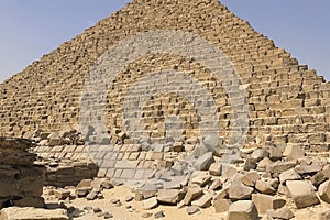 Pyramids of giza. Great pyramids of Egypt. The seventh wonder of the world. Ancient megaliths