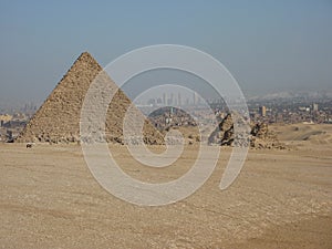 The Pyramids of Giza Outside Cairo Egypt