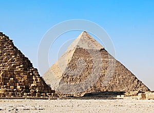 The pyramids of Giza photo