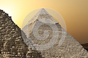 PYRAMIDS IN GIZA VALLEY