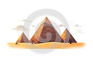 Pyramids of Giza vector flat minimalistic isolated illustration