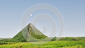 Pyramids in green surroundings