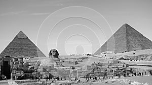 Pyramids of Khafre and Khufu and the Great Sphinx of Giza