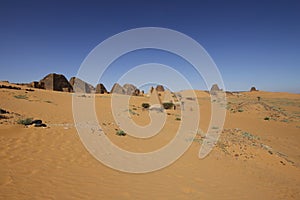 Pyramids of the Kushite rulers at Meroe