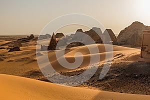 Pyramids in Meroe located in Sud
