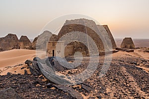 Pyramids of Meroe in Sud