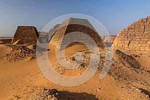 Pyramids of Meroe in Sud