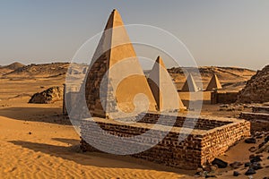 Pyramids of Meroe in Sud