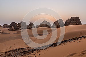 Pyramids of Meroe in Sud
