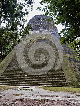 Pyramids in Nation`s most significant Mayan city of Tikal Park, Guatemala