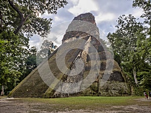 Pyramids in Nation`s most significant Mayan city of Tikal Park, Guatemala