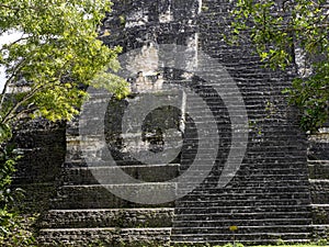 Pyramids in Nation`s most significant Mayan city of Tikal Park, Guatemala