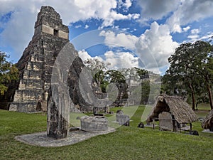 Pyramids in Nation`s most significant Mayan city of Tikal Park, Guatemala