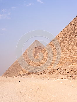 Pyramids of Pharaoh Khafre and Menkaure Giza Cairo photo