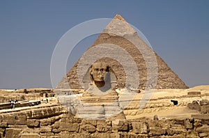 Pyramids and sphinx