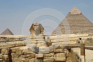 Pyramids and Sphynx photo