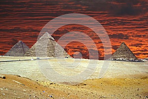 Pyramids sunrise