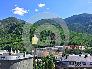 The Pyrenees mountains surrounding Andorra La Vella photo