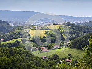 Pyrennees mountains at the border between Spain and france in Pays Basque