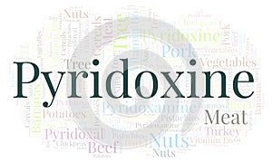 Pyridoxine word cloud.