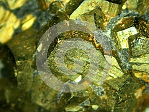 Pyrit, closeup of the gemstone