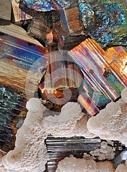 Pyrite ,calcit and chalcopyrite, beautiful