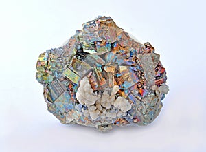 Pyrite and chalcopyrite, beautiful single