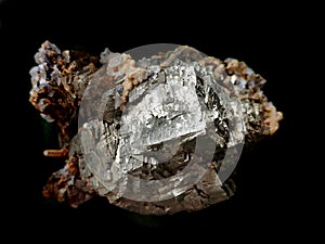 pyrite crystal isolated