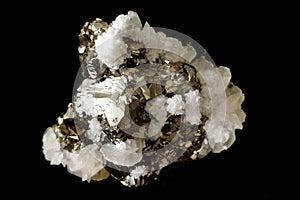 pyrite crystal isolated