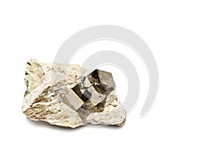 Pyrite Cubes in Matrix