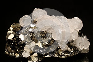 Pyrite, Galena and Quartz from Trepca mine, Kosovo.