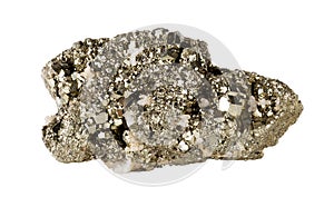 Pyrite on white background