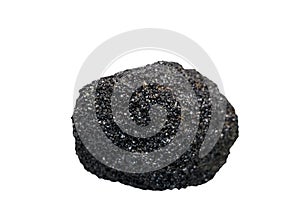 Pyrolusite on a white background