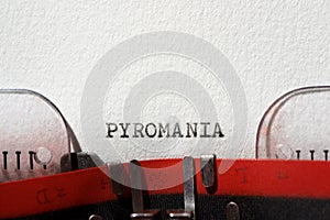 Pyromania concept view