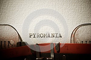 Pyromania concept view photo