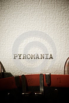 Pyromania concept view