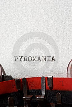 Pyromania concept view photo