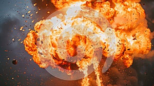 Pyrotechnic display as a psychological operation using fire and smoke to intimidate and disorient adversaries