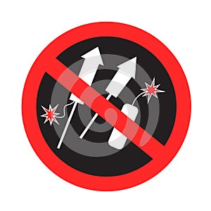 pyrotechnic objects is prohibited dark sticker