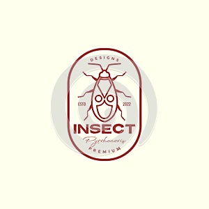 Pyrrhocoridae insect animal logo design photo