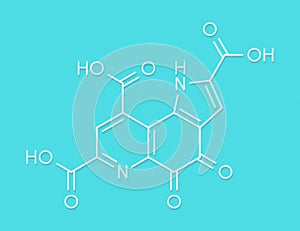 Pyrroloquinoline quinone PQQ redox cofactor molecule. Skeletal formula.