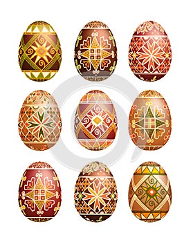 Pysanky easter eggs