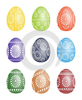 Pysanky - vector Easter egg illustration.