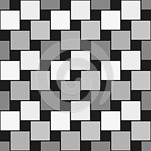 Pythagorean tiling. Seamless surface pattern design with flooring ornament. Squares tessellation vector