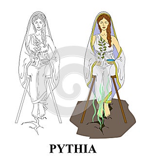 Pythia the oracle in ancient Greece