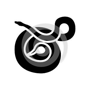 python animal snake glyph icon vector illustration