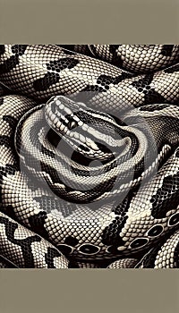 Python is a genus of constricting snakes in the Pythonidae family