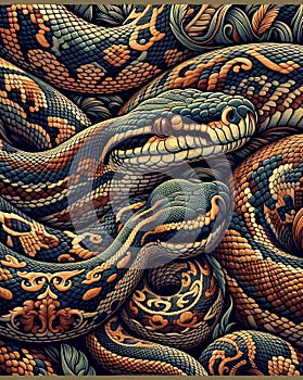 Python is a genus of constricting snakes in the Pythonidae family