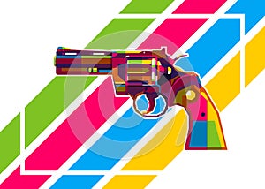 Python Handgun in WPAP Colorful Modern Art