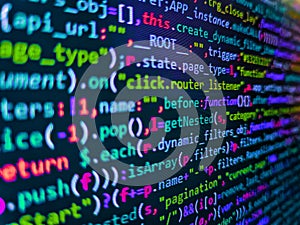 Python programming developer code. Software background technology. Coding application by programmer developer. Web programming and
